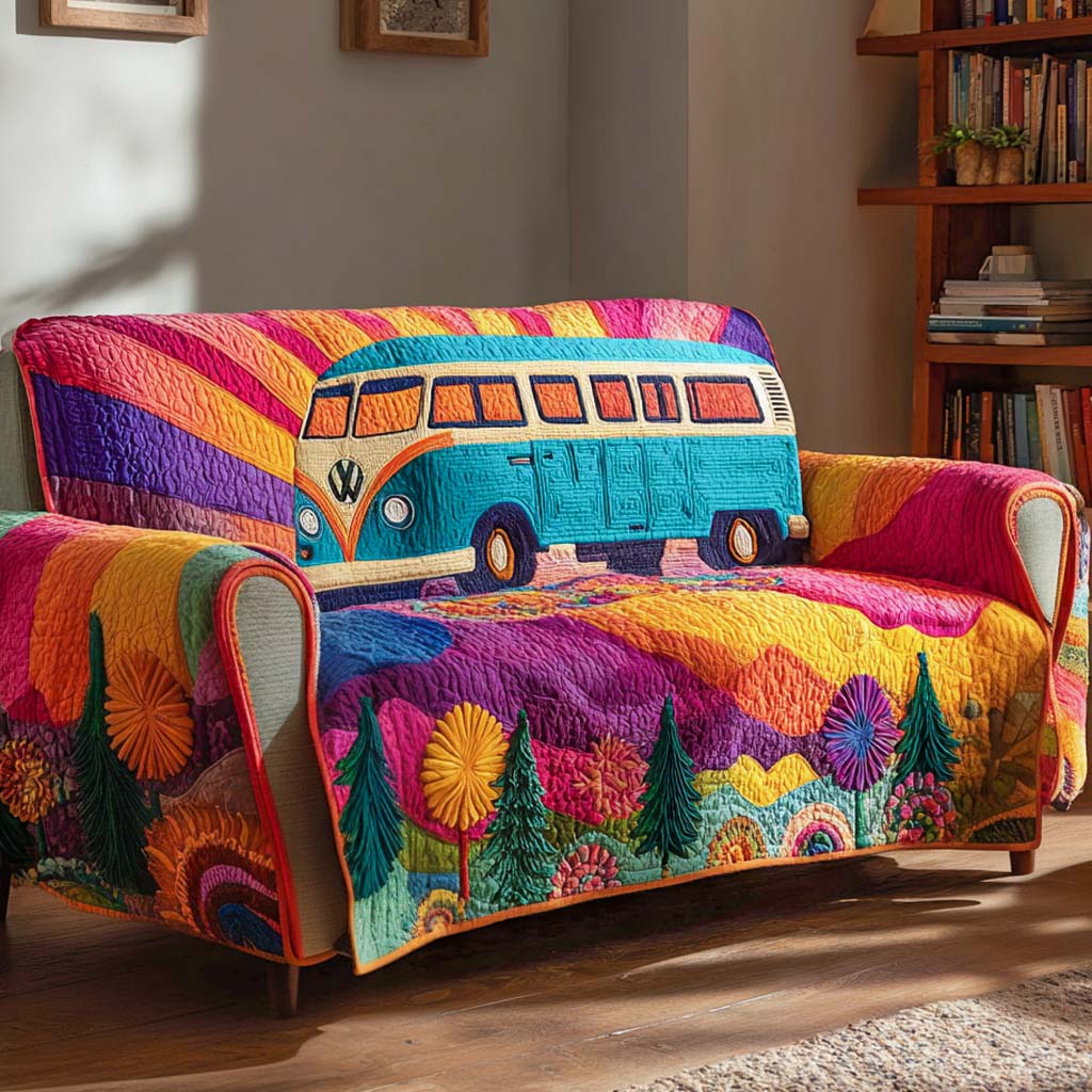 Hippie Prešivani Pokrivač za Sofu