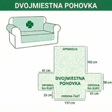 Prešivene navlaka za kauč Svečana šapa